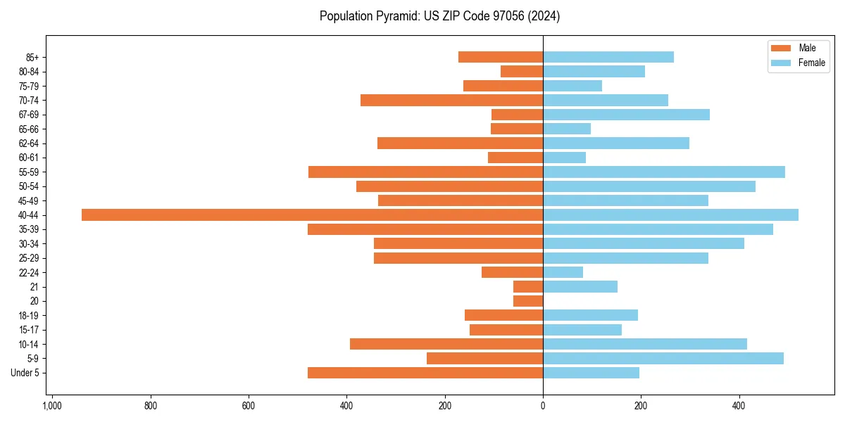 Population pyramid for 