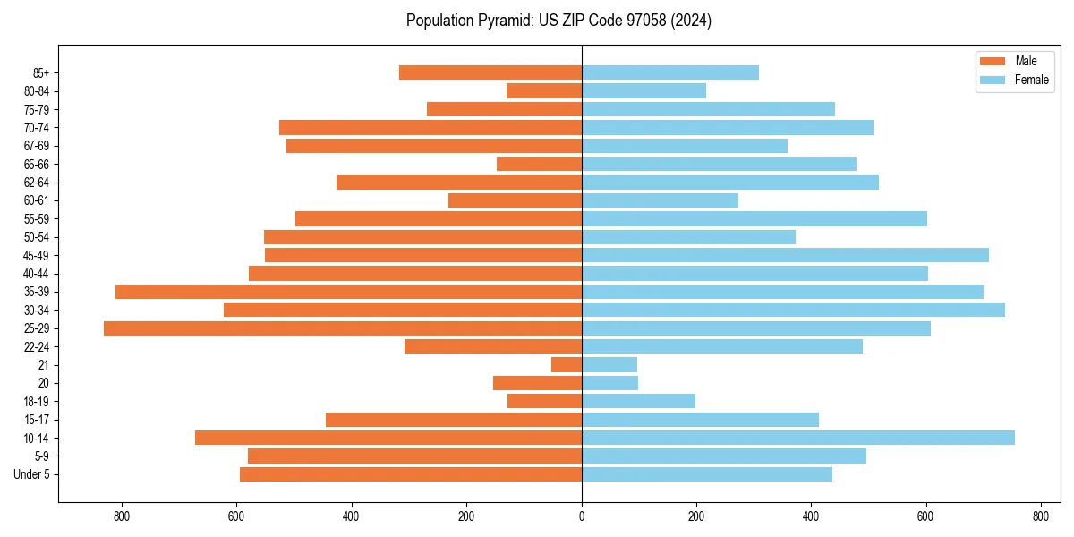 Population pyramid for 