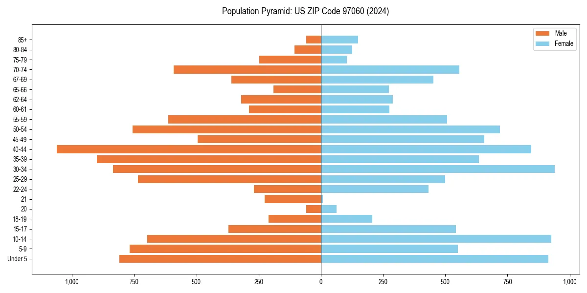 Population pyramid for 