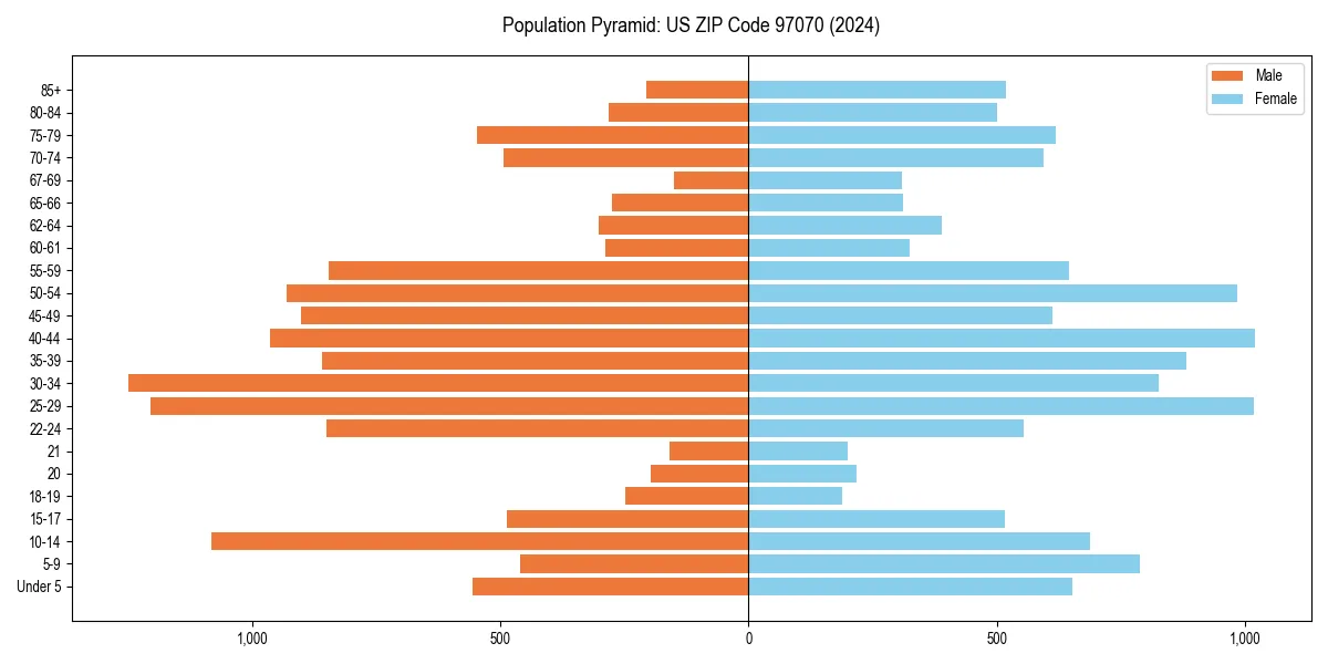 Population pyramid for 