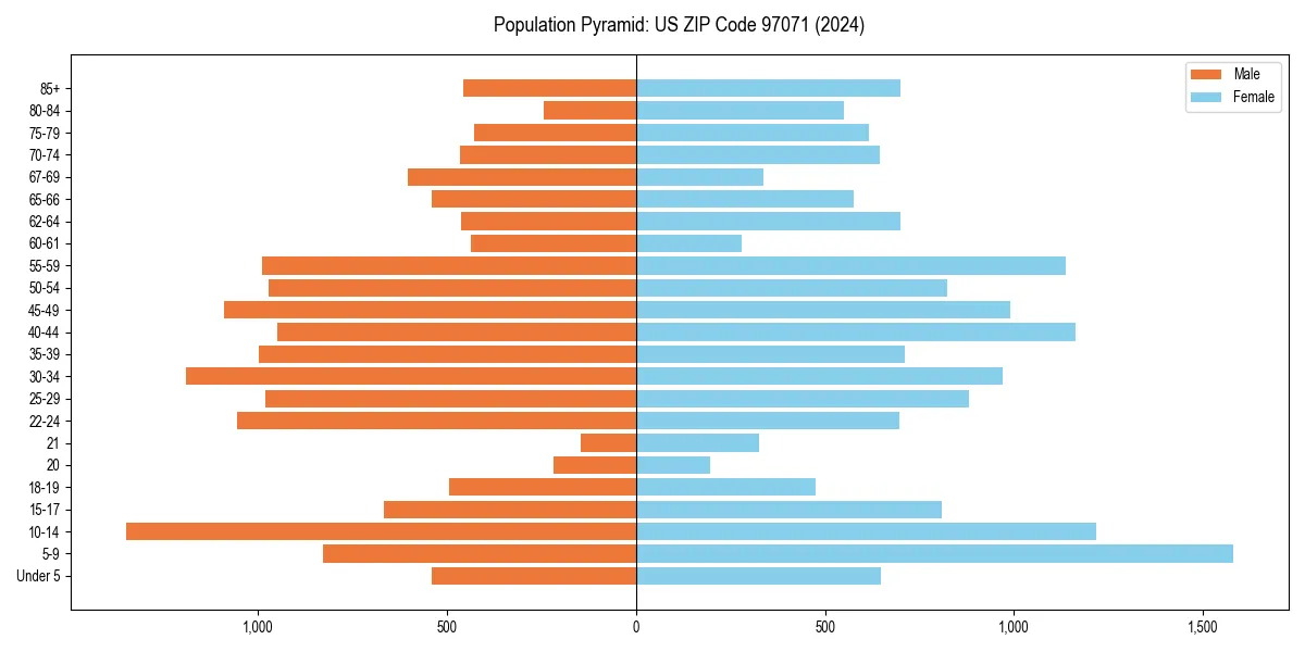 Population pyramid for 
