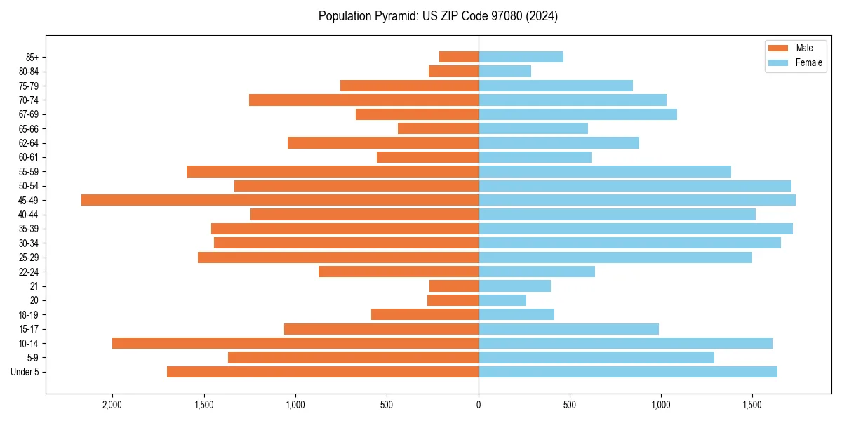 Population pyramid for 