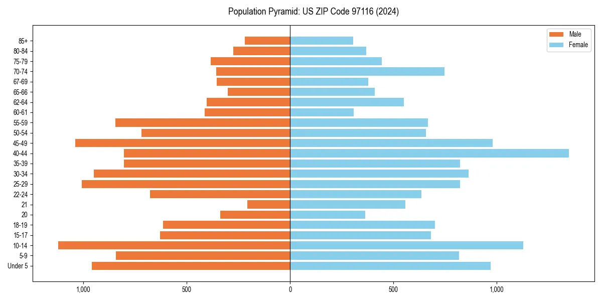 Population pyramid for 