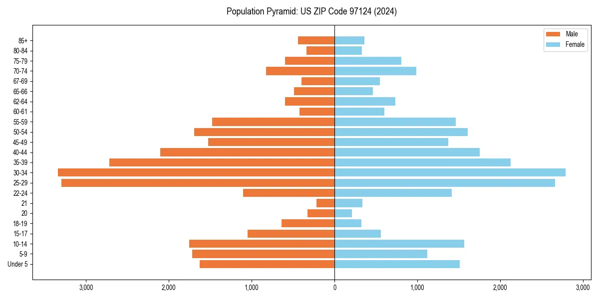 Population pyramid for 