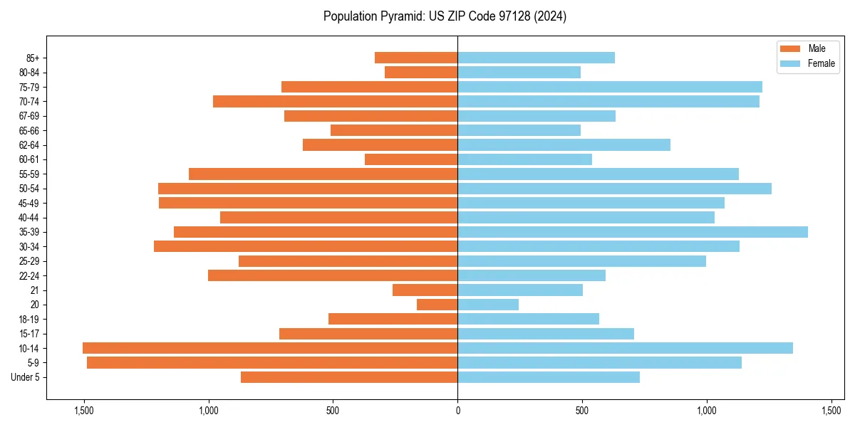 Population pyramid for 