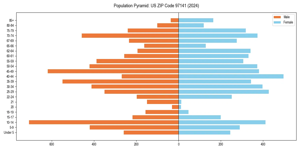 Population pyramid for 