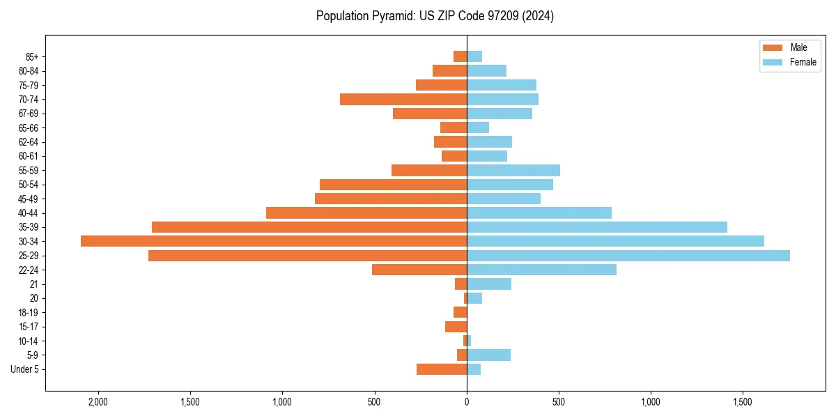Population pyramid for 