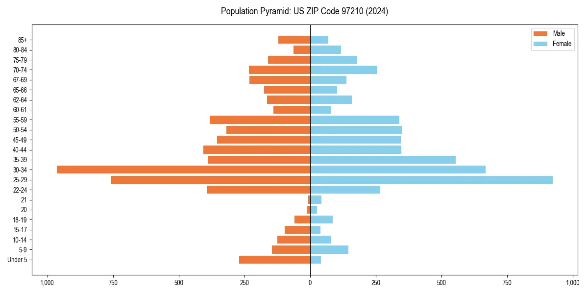 Population pyramid for 