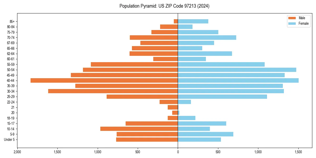 Population pyramid for 