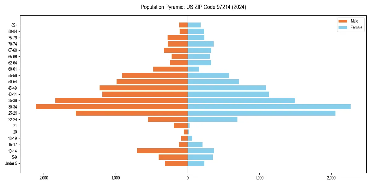 Population pyramid for 
