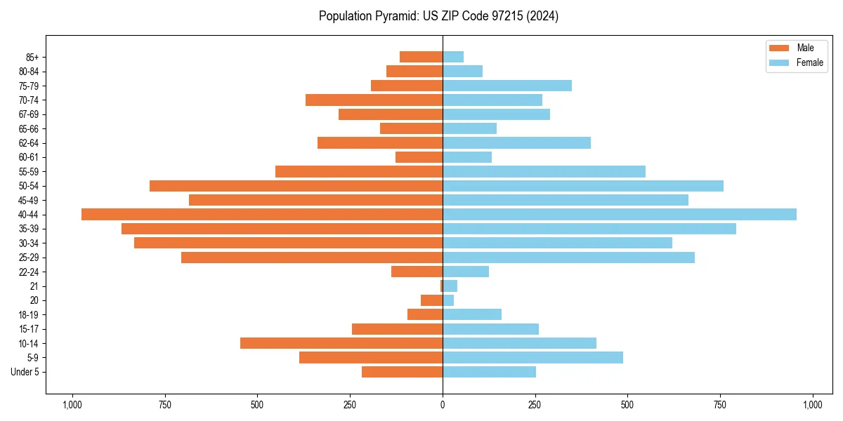 Population pyramid for 