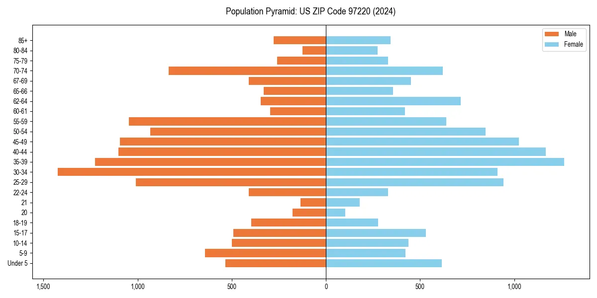 Population pyramid for 