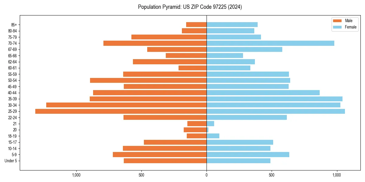 Population pyramid for 