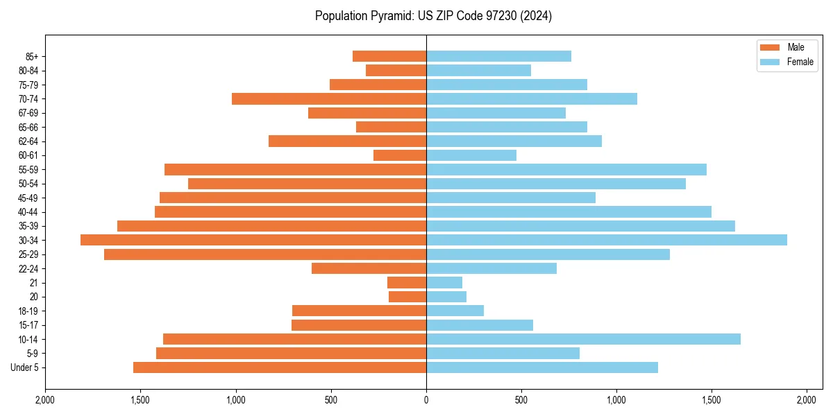 Population pyramid for 
