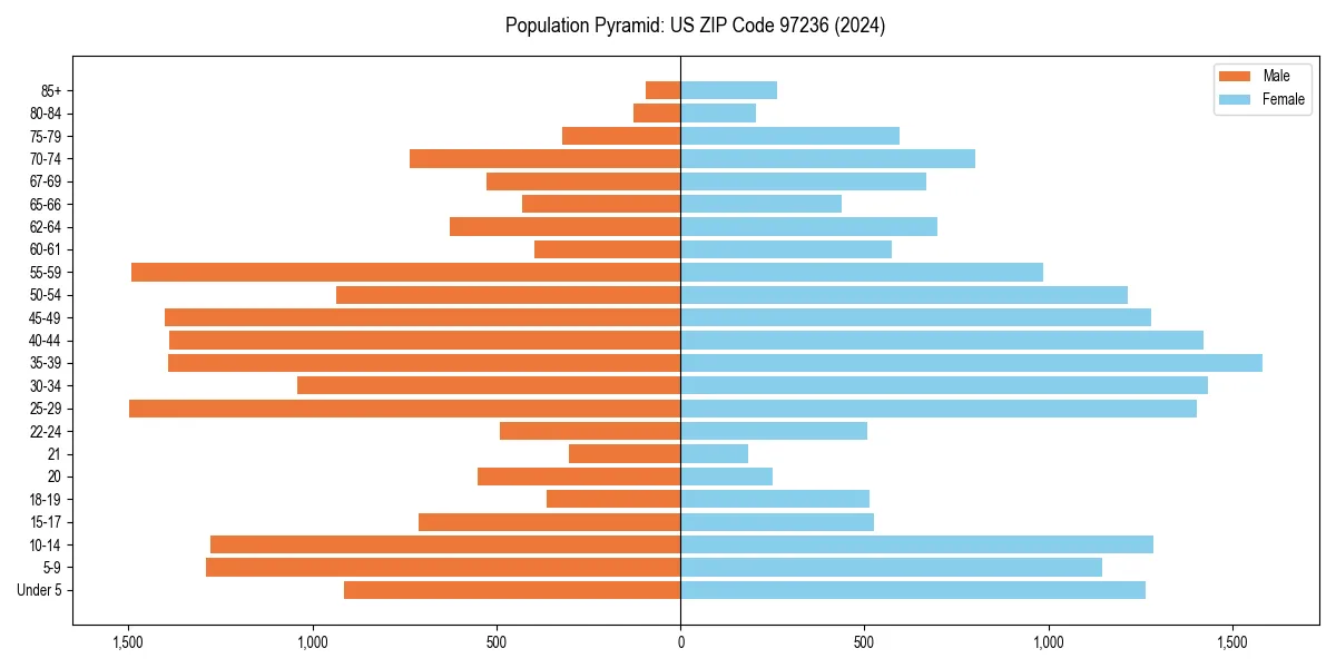 Population pyramid for 