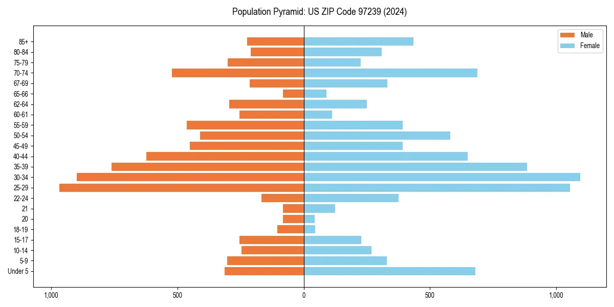 Population pyramid for 