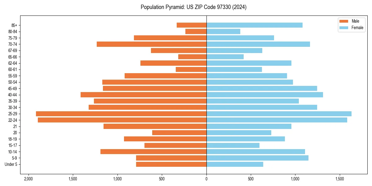 Population pyramid for 