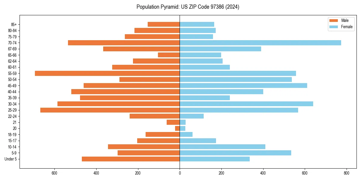 Population pyramid for 
