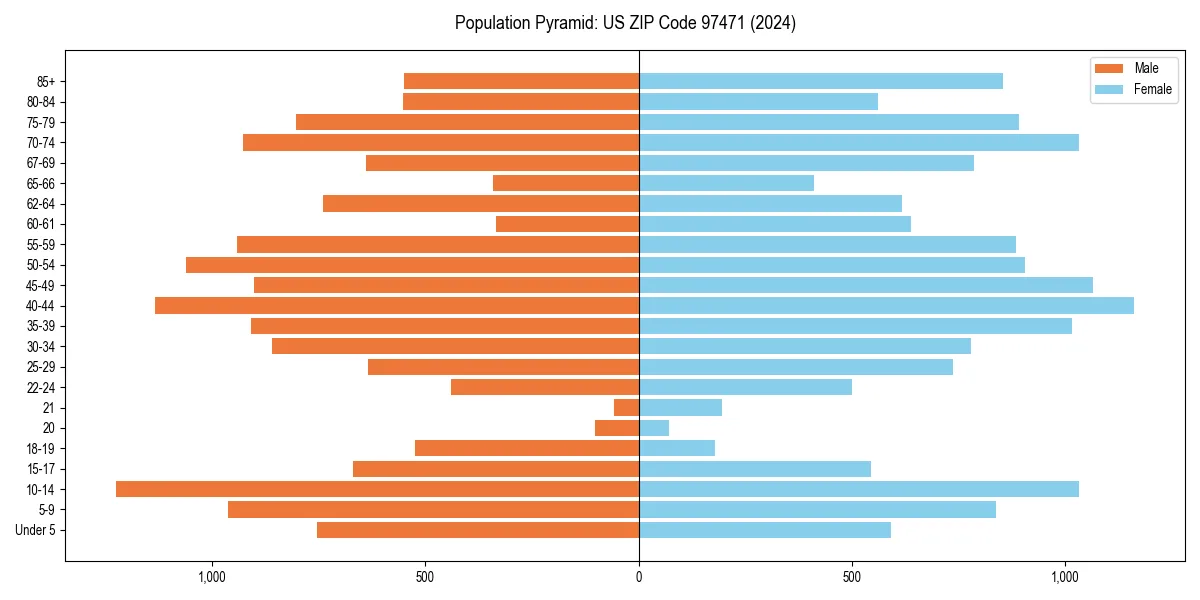 Population pyramid for 
