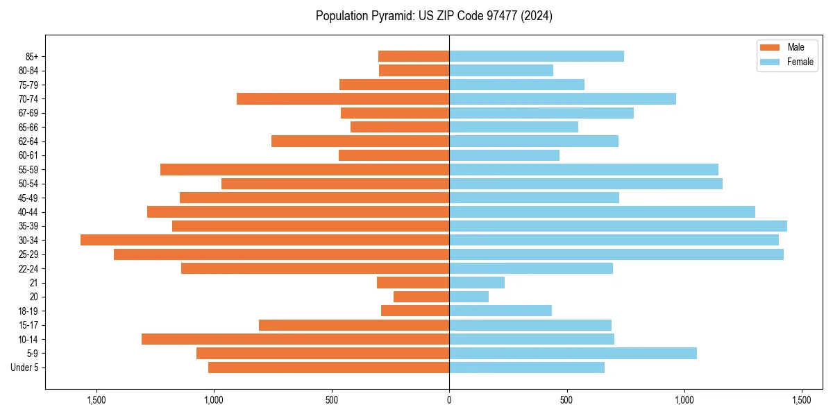 Population pyramid for 