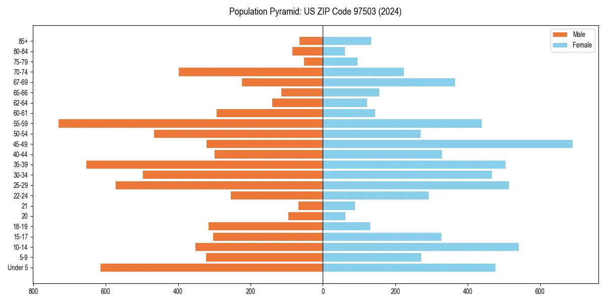 Population pyramid for 