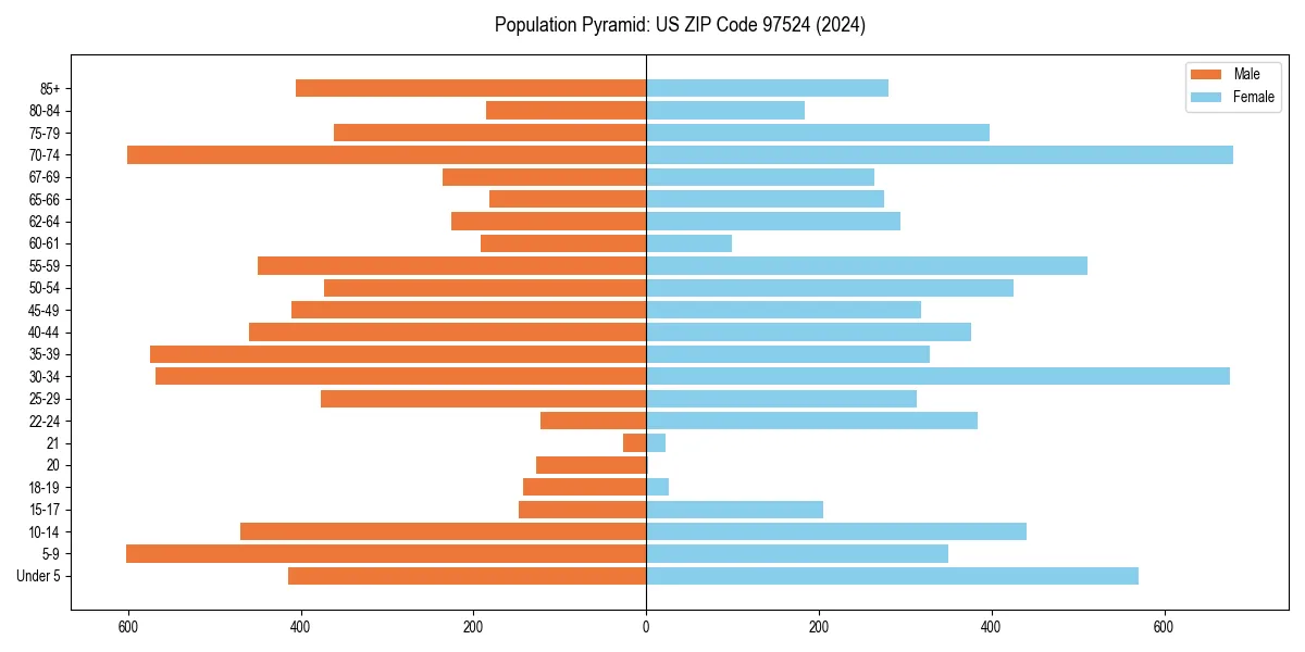 Population pyramid for 
