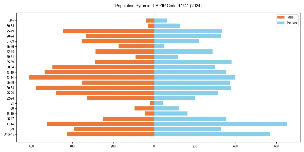 Population pyramid for 