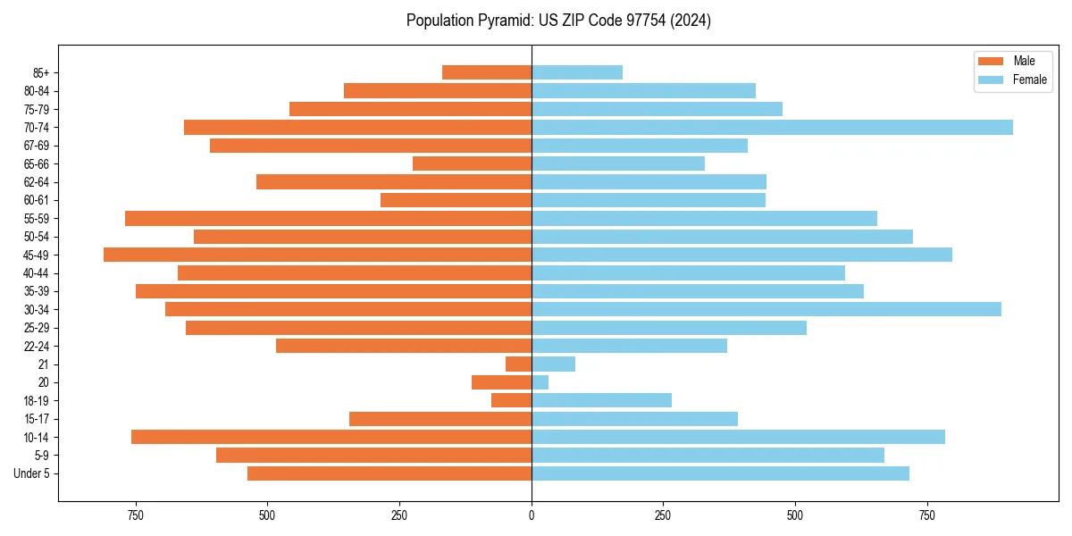 Population pyramid for 