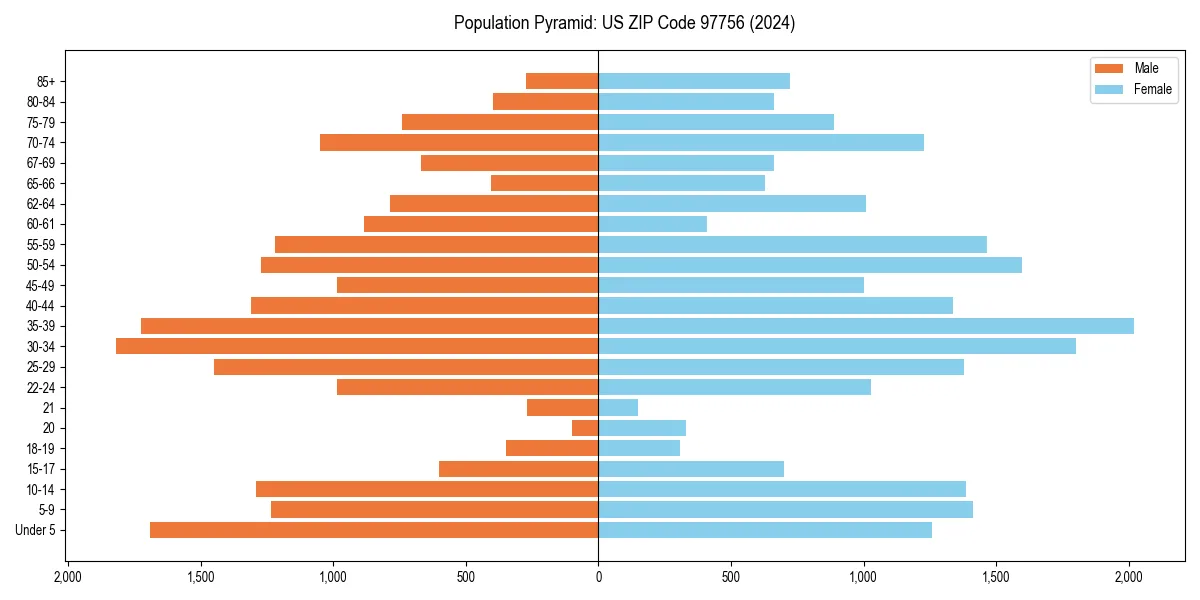 Population pyramid for 