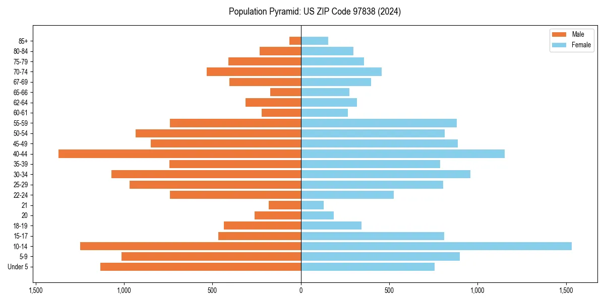 Population pyramid for 