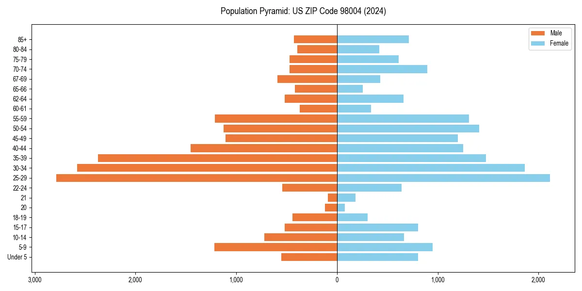 Population pyramid for 