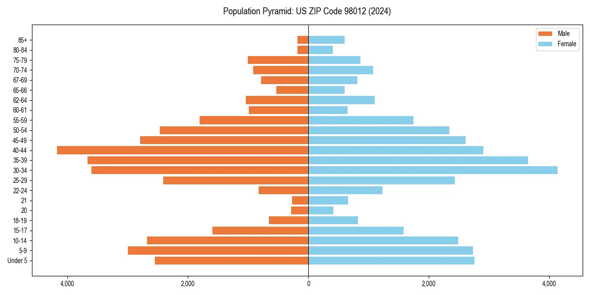 Population pyramid for 