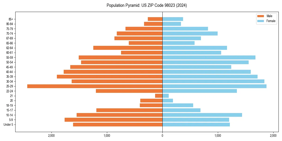 Population pyramid for 