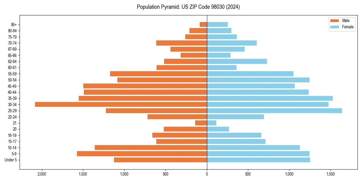 Population pyramid for 