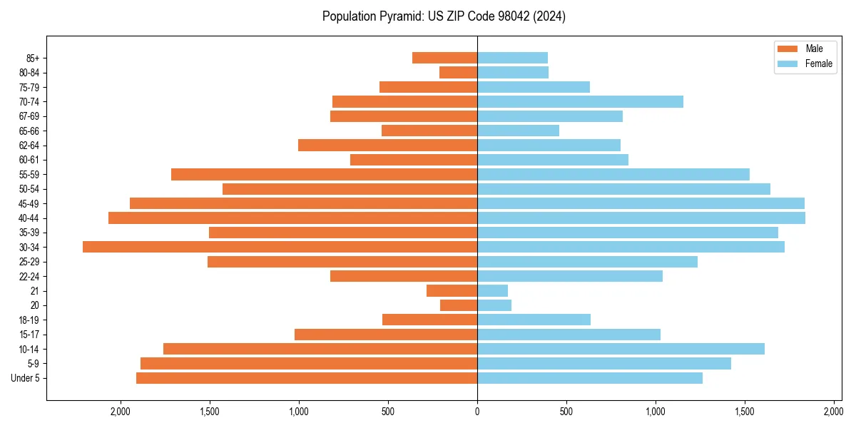 Population pyramid for 