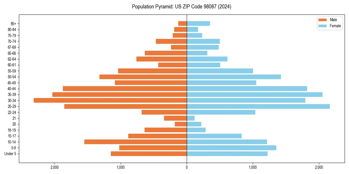 Population pyramid for 