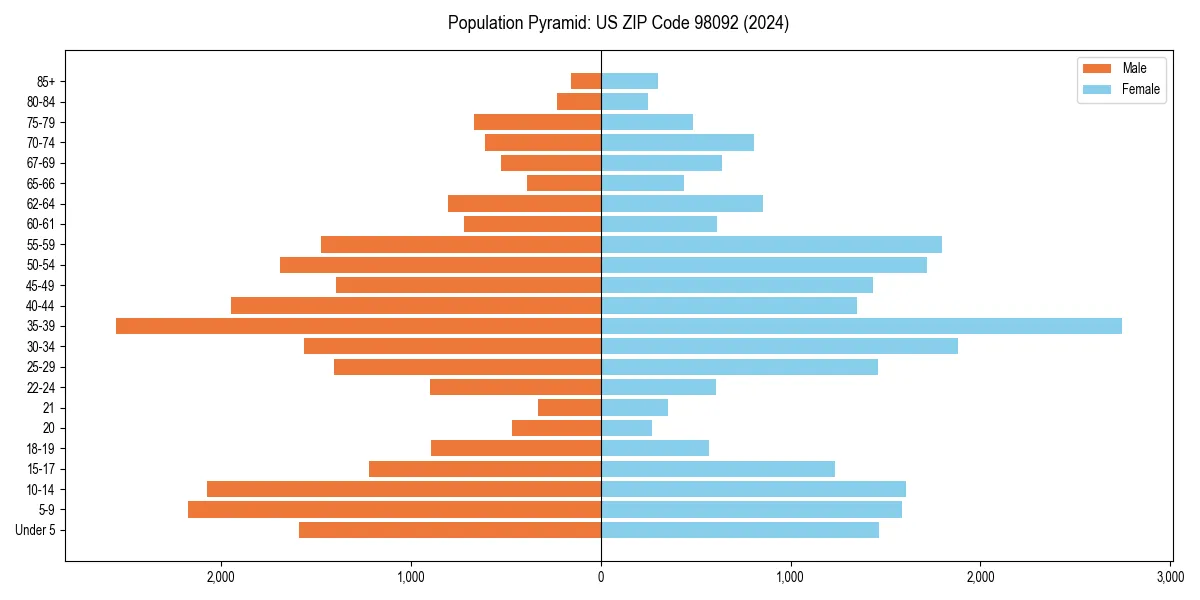Population pyramid for 