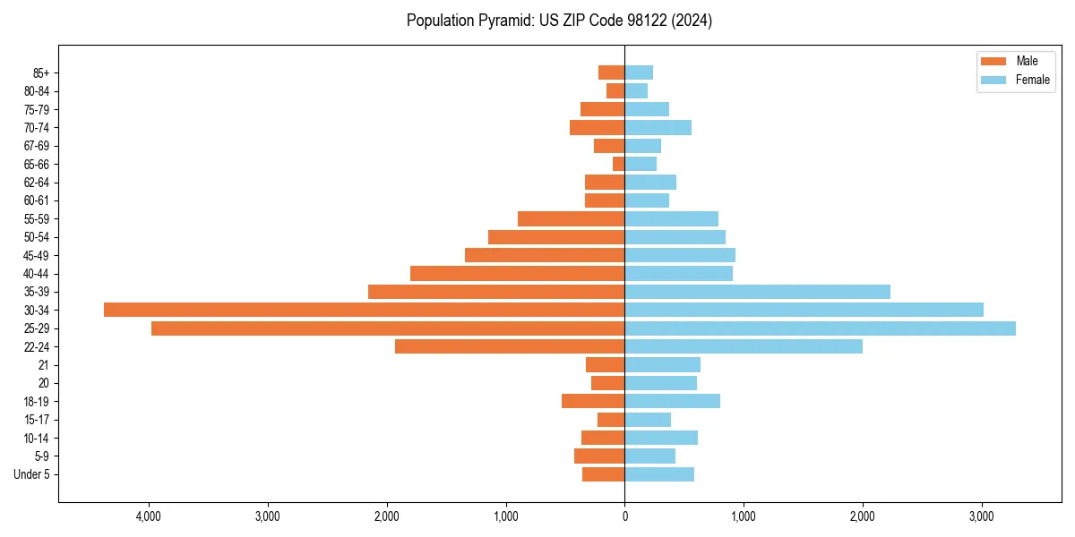 Population pyramid for 