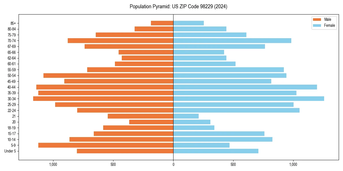 Population pyramid for 