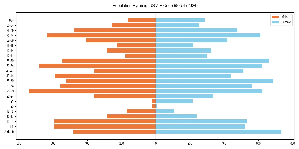 Population pyramid for 