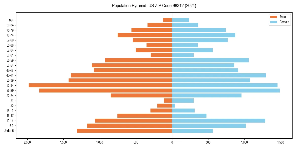 Population pyramid for 