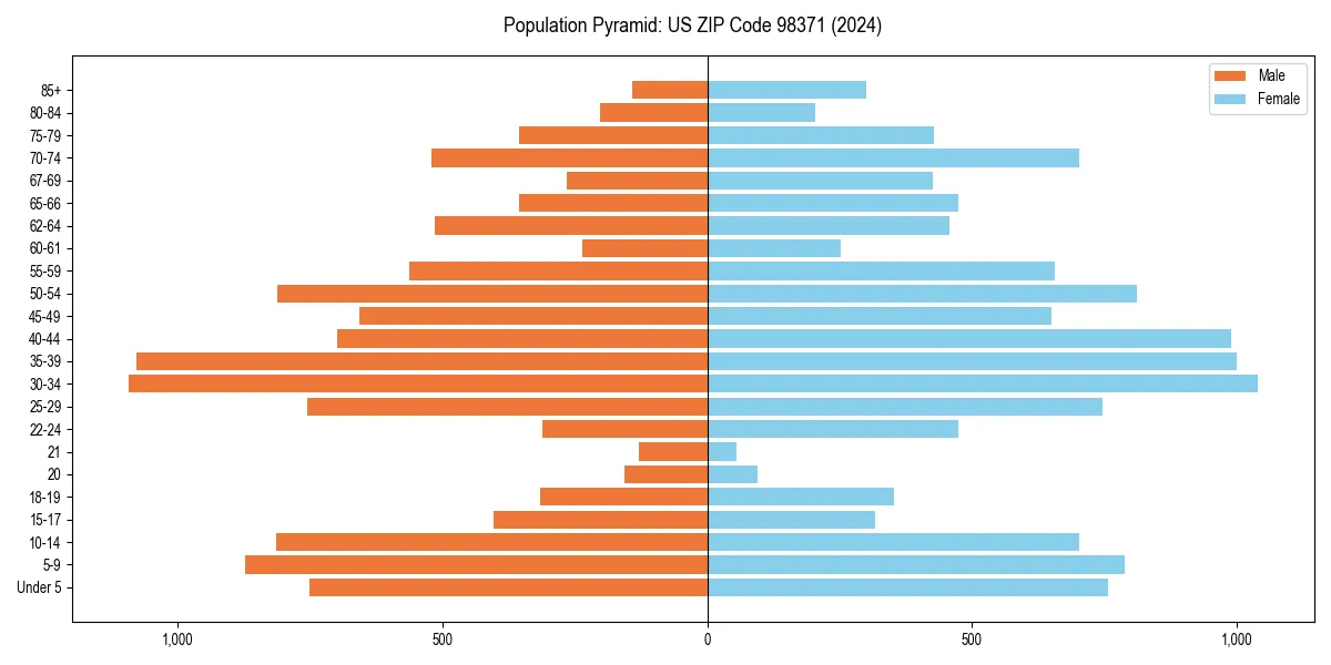 Population pyramid for 