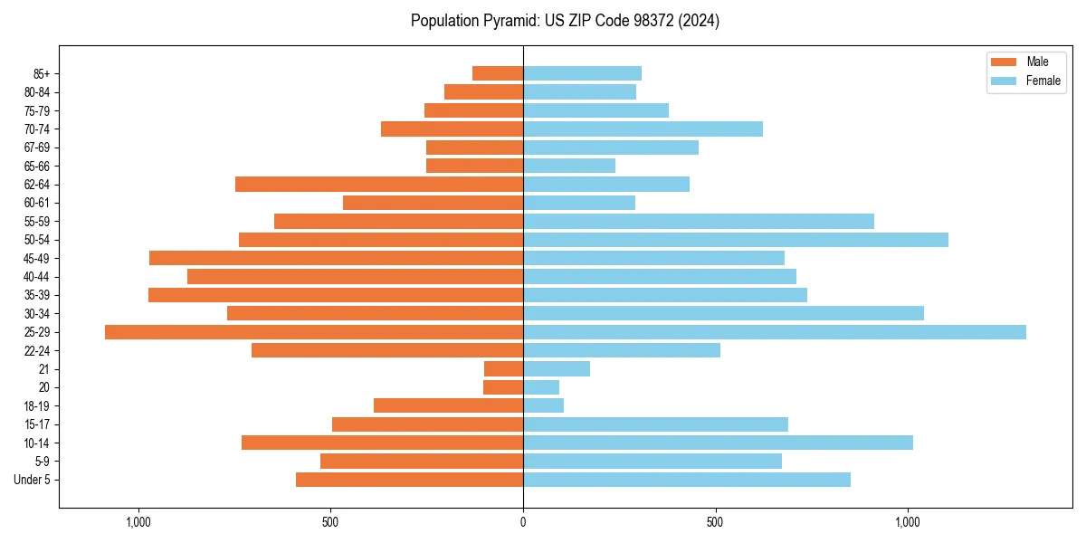 Population pyramid for 