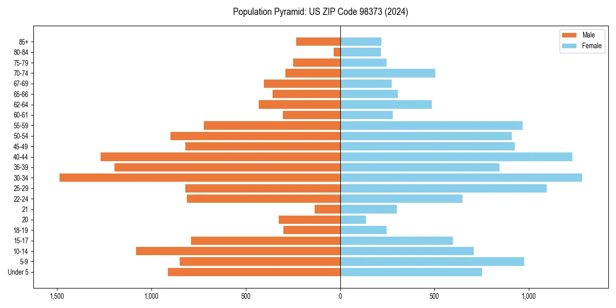 Population pyramid for 