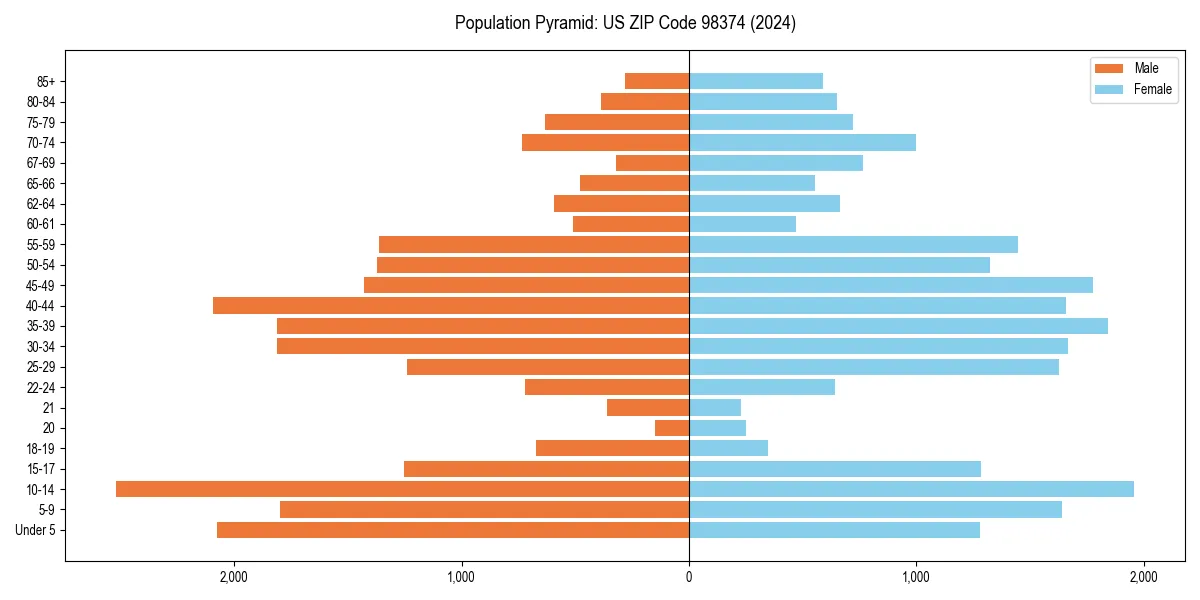 Population pyramid for 