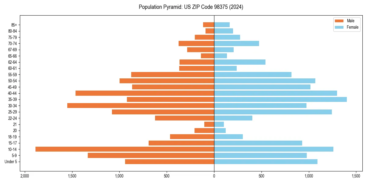 Population pyramid for 