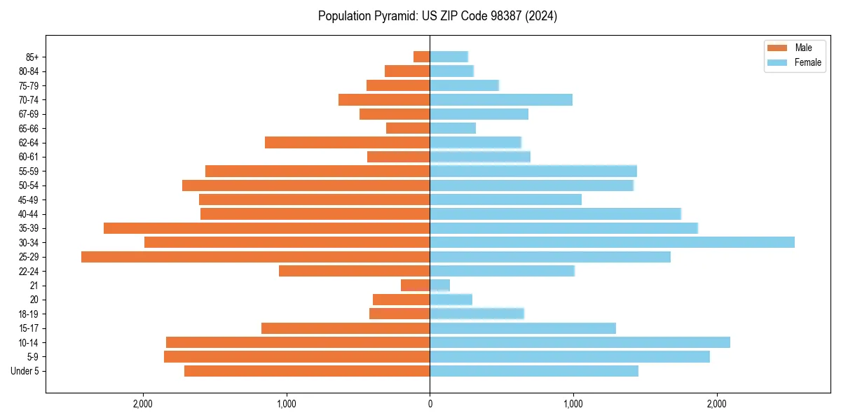 Population pyramid for 