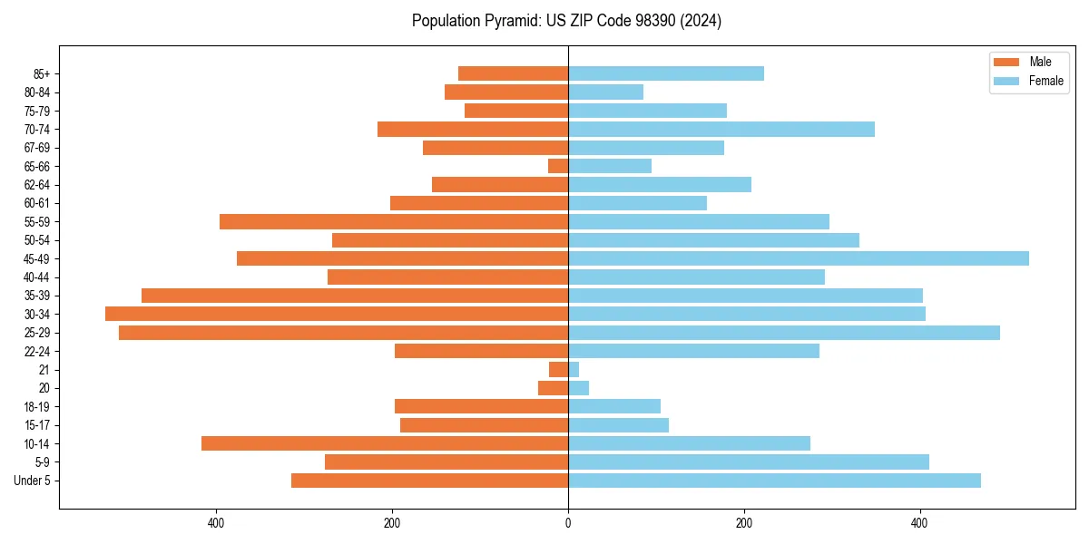 Population pyramid for 