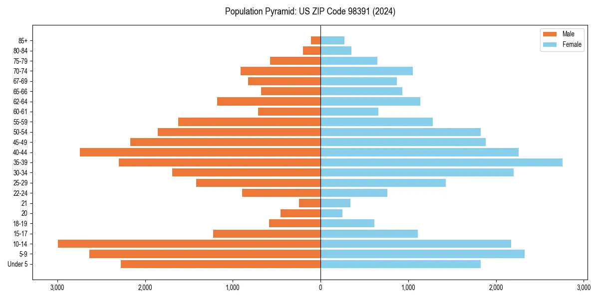 Population pyramid for 
