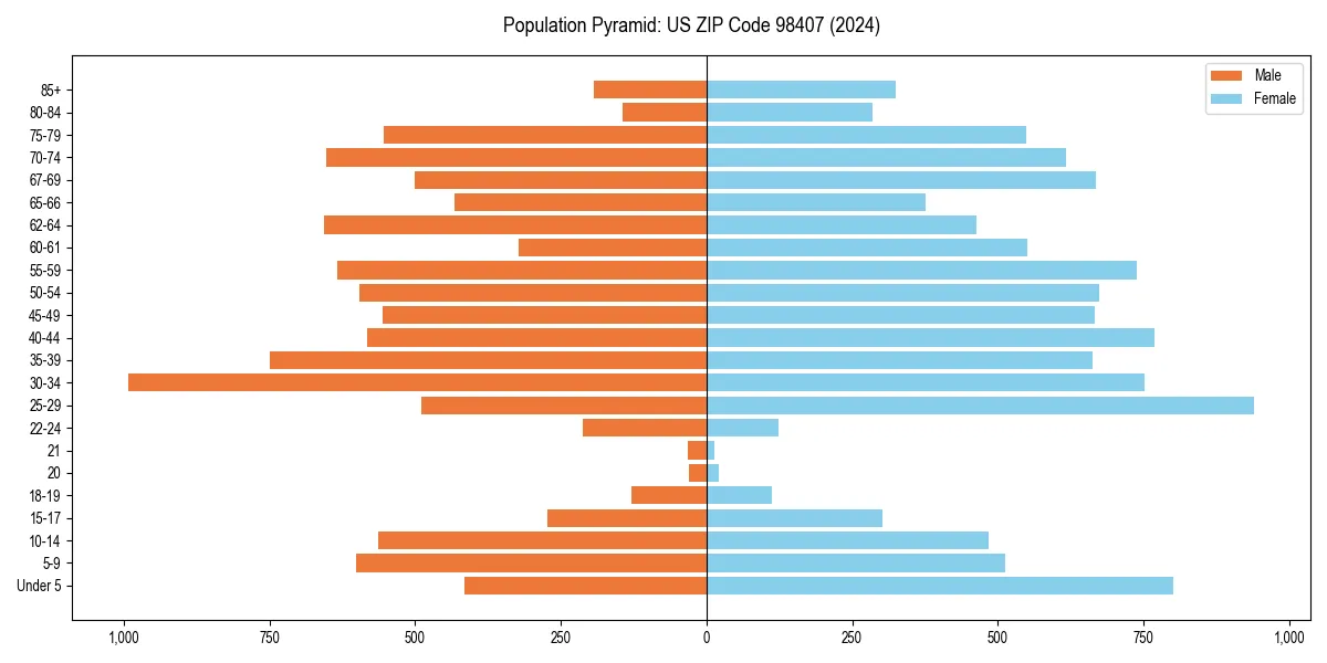 Population pyramid for 